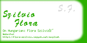 szilvio flora business card